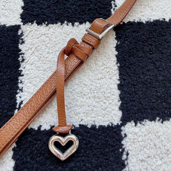 Brighton Woven Straw Brown Leather Crossbody Bag - Picture 6 of 8